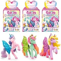 GALUPY Rainbow Unicorn 3-Pack - Unicornio para coleccionar,