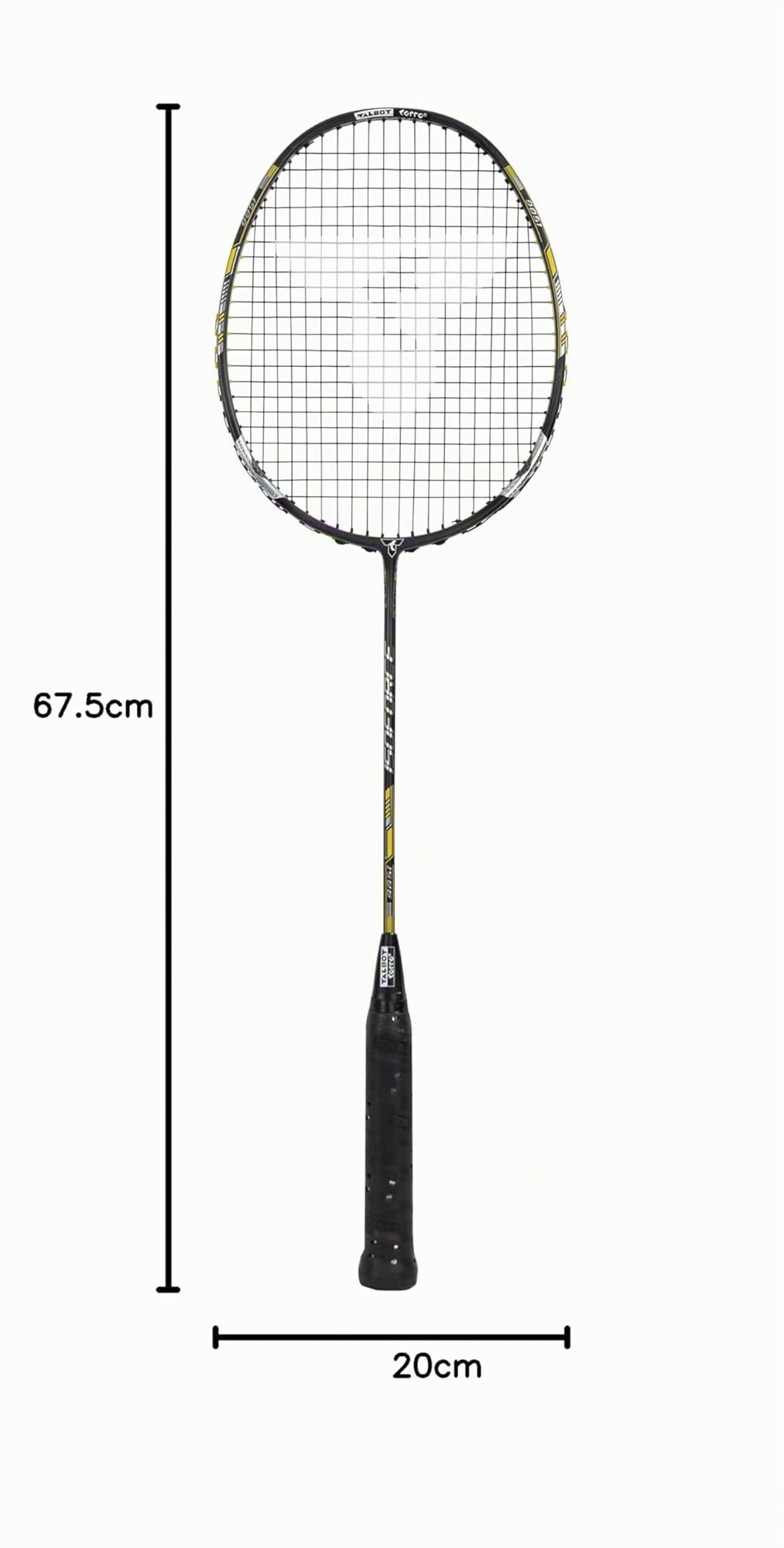 Talbot Torro Badmintonschläger Isoforce 9051 Tato Dura, Ultra Carbon4 mit Kevlar Verstärkung, Top-Racket für den Badminton Profi