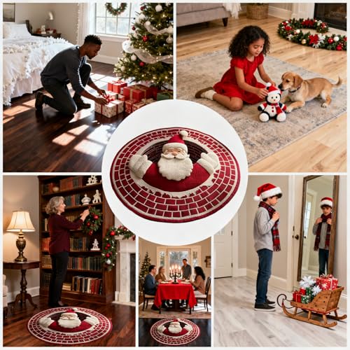 Décoration de cuisine avec tapis de Noël 3D résistant - 5