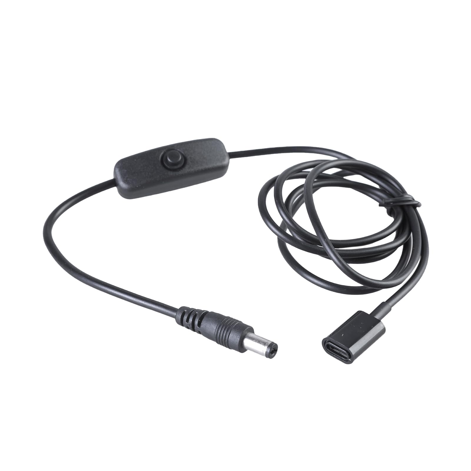USB Type C to DC5521 Female Charging Cable with Switcher for Home Electronics and Office Devices 44 49inch