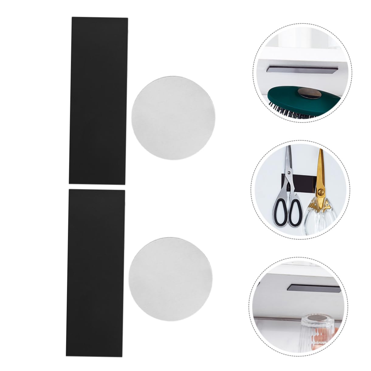 MAGICLULU 5sätze Magnetische Klebebänder Für -projekte Selbstklebende Magnetstreifen Und Plättchen Für Kühlschrank Büro Und Kreative Bastelarbeiten Einfache Installation Werkzeug