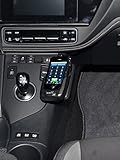 KUDA Handyhalterung passend für Toyota Auris Hybrid ab 2015 - Telefonkonsole für Smartphones, Handys, Navi und mehr – Kunstlederkonsole, schwarz, 2465