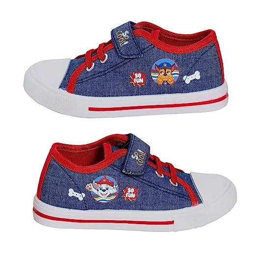 Paw Patrol Zapatos de lona para niños, fáciles de tocar, zapatos casuales de verano para niños, Tela vaquera, 30 EU