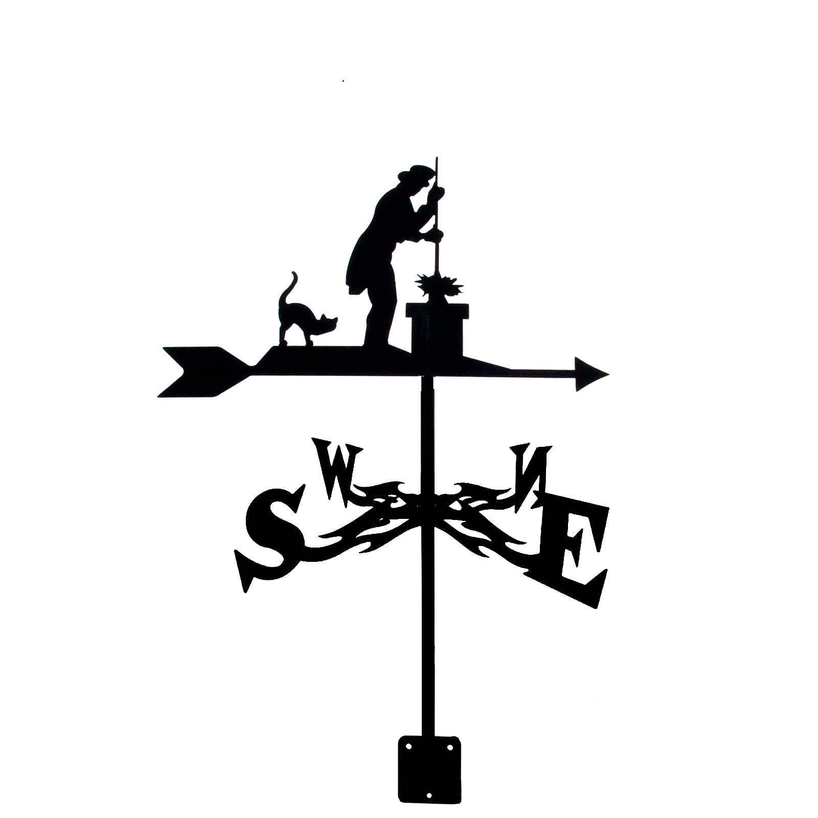 Girouette train en acier inoxydable : indicateur de direction chic pour jardin