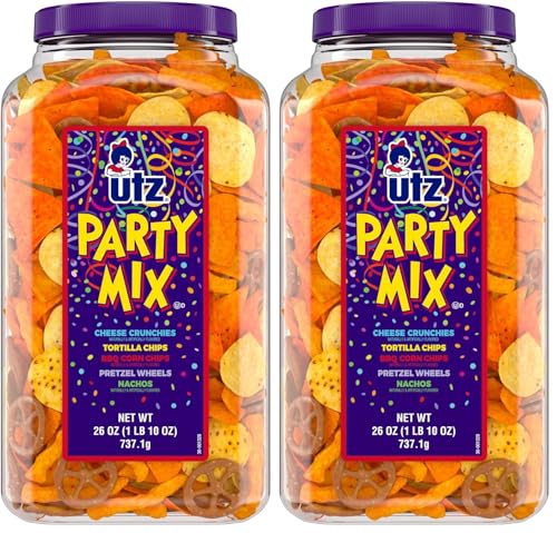 Utz Party Mix - 26 Oz Barrel - Tasty Snack
