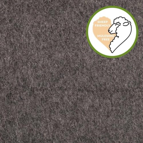 Wollfleece Meterware uni & meliert - Wollstoff Mantelstoff - Wollpullover nähen, weiche Wolle Stoff - 100% Schurwolle/Wolle *Ab 50cm, Farbe: 068...