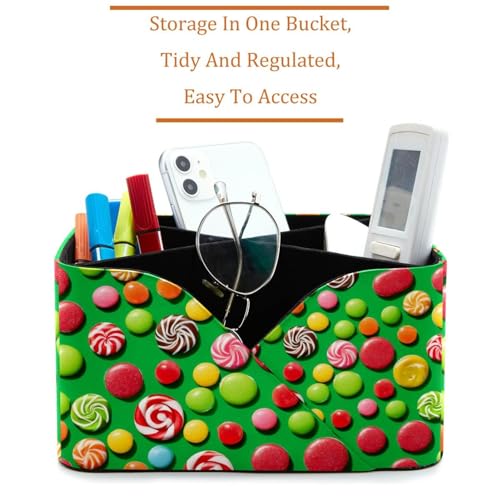 Porte-stylo rectangulaire compact avec boîte de rangement teinte vert bonbon