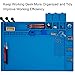 Premium Heat Resistant 932°F Blue Magnetic Repair Work Mat Large Silicone Soldering Mat for Soldering, Electronics, Computer Cellphone Repair, BGA Soldering Gun Iron Workbench Protection