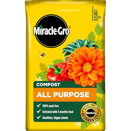 Miracle-Gro PEAT FREE Premium All Purpose Compost, 50 Litres,Brown
