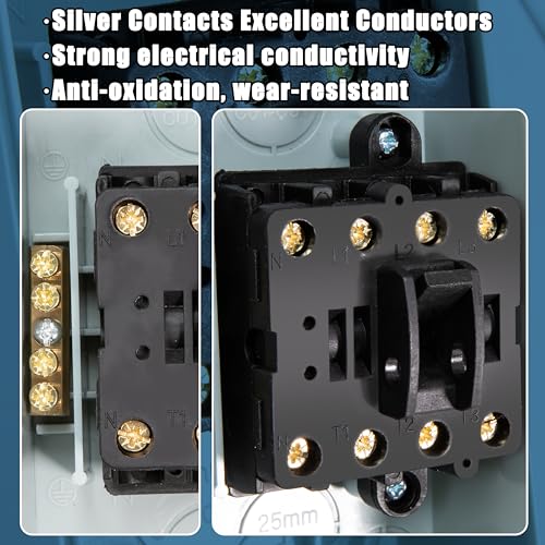 Seekdesi SYT-23-10-31-005 Enclosed Motor Disconnect Switch 440V Heavy Duty Disconnect Breaker Box, Ip66 Waterproof Switches thumb #2