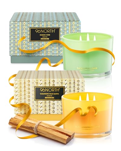 96NORTH-Luxury-Palo-Santo-and-Eucalyptus-Candles-3-Wick-Jar-Candles-Relaxing-Aromatherapy-Aesthetic-Candle 96NORTH Luxury Palo Santo and Eucalyptus Candles 3 Wick Jar Candles Relaxing Aromatherapy Aesthetic Candle