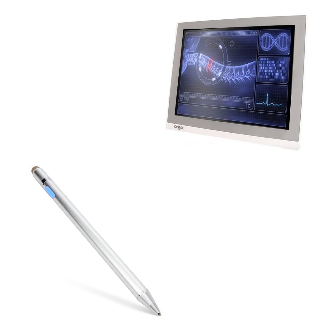 BoxWave Stylus Pen Compatible with Micromax Health ZEUS-198 - AccuPoint Active Stylus, Electronic Stylus with Ultra Fine Tip - Metallic Silver