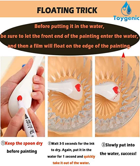 Image of SHINETOY 8 pcs Magical Water Pen, Magical Floating Ink Pen, Erasing Whiteboard Marker, A Watercolor Pen That Can Float in The Water, Painting Pens Kit Set for Kids,Plastic