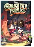 Trends International Disney Gravity Falls - Key Art Wall Poster with Push Pins, 34L x 22.4W, Poster & Push Pin Bundle
