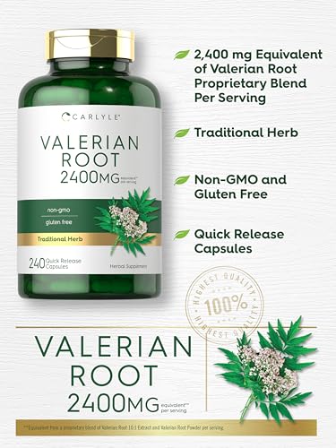 Carlyle Valerian Root Capsules 2400mg | 240 Count | Herb Extract Supplement | Non-GMO, Gluten Free - Image 5