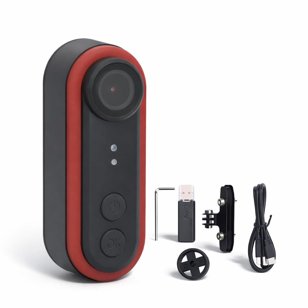 Caméra de Vélo avec Feu Arrière, Caméra de Recul HD 1080P avec Grand Angle, étanche IPX6, Autonomie de la Batterie 6H, pour une Conduite de Nuit en Toute sécurité