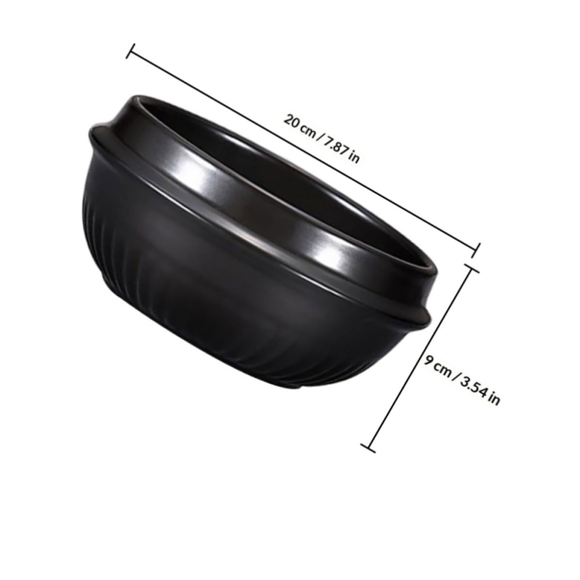 Pentola in Ceramica Antiaderente per Stufati Coreani, Nera