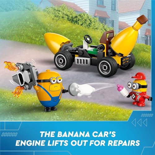 Image of LEGO Despicable Me 4 Minions and Banana Car Toy Gift for Kids, Fun Illumination's Despicable Me Playset, Creative Building Minions Toy for Boys and Girls Aged 6 and Up, 75580