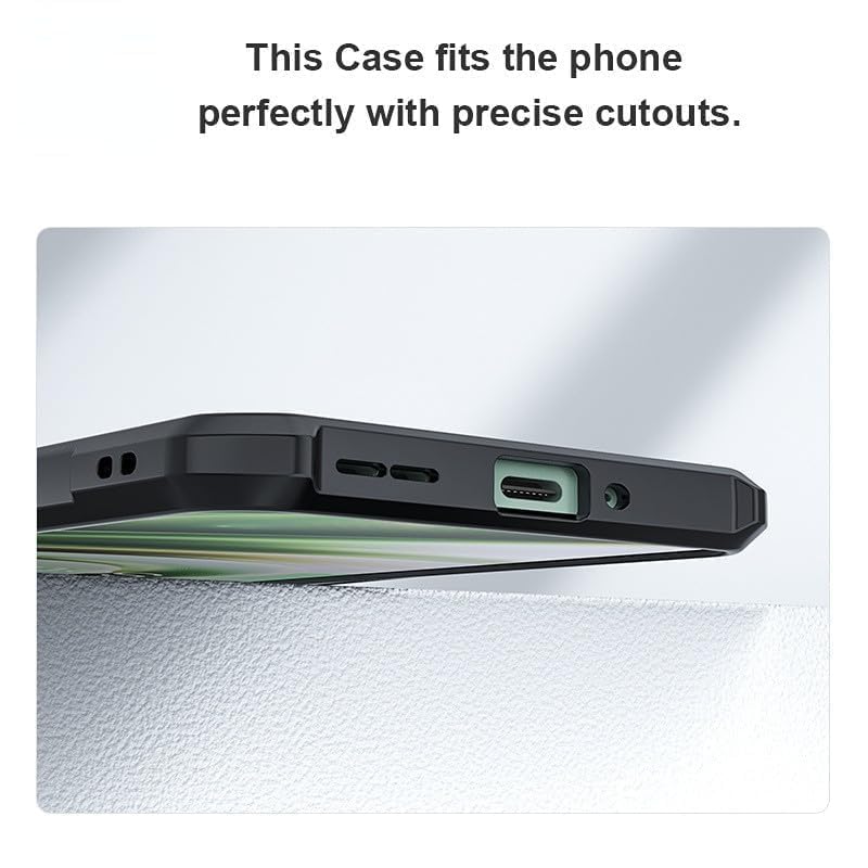Image of NSTAR Shock Proof Clear Protective Back Case for Motorola Edge 70 Fusion 5G | Acrylic Crystal Clear 360 Degree Protection- (PC & TPU, Black Bumper)