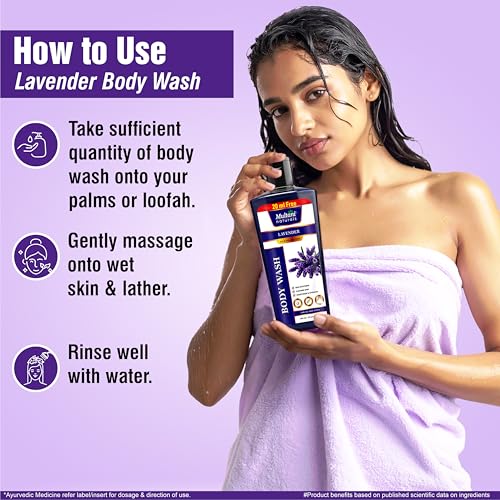 Image of Multani Naturals Lavender Body Wash | Ayurvedic & Herbal Cleanser with Lavender Oil | Relaxing Unisex Body Wash for Men & Women | Paraben & Sulphate Free | Suitable for All Skin Types (270ml)