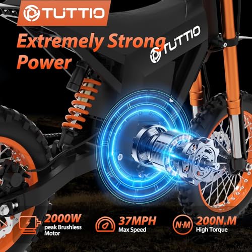 Image of IGC Tuttio Soleil01-GB Electric Dirt Bike, Peak 3000W 21AH Outdoor Electric Mini Bike - 14 inch /12 inch Fat Tire Motorcycle, 3 Speed Modes Off-Road Ebikes, 18-43 Miles Range Ebikes for Adults & Teens