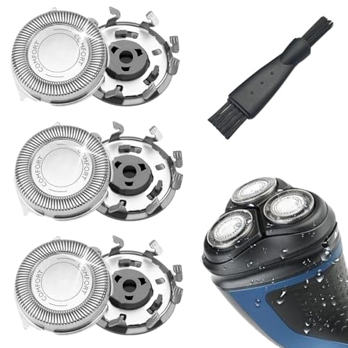 HERBENJOY Paquete de 3 afeitadoras eléctricas de acero inoxidable compatibles con cabezales de afeitadora de repuesto Phillips Series 1000, 2000, 3000, 5000