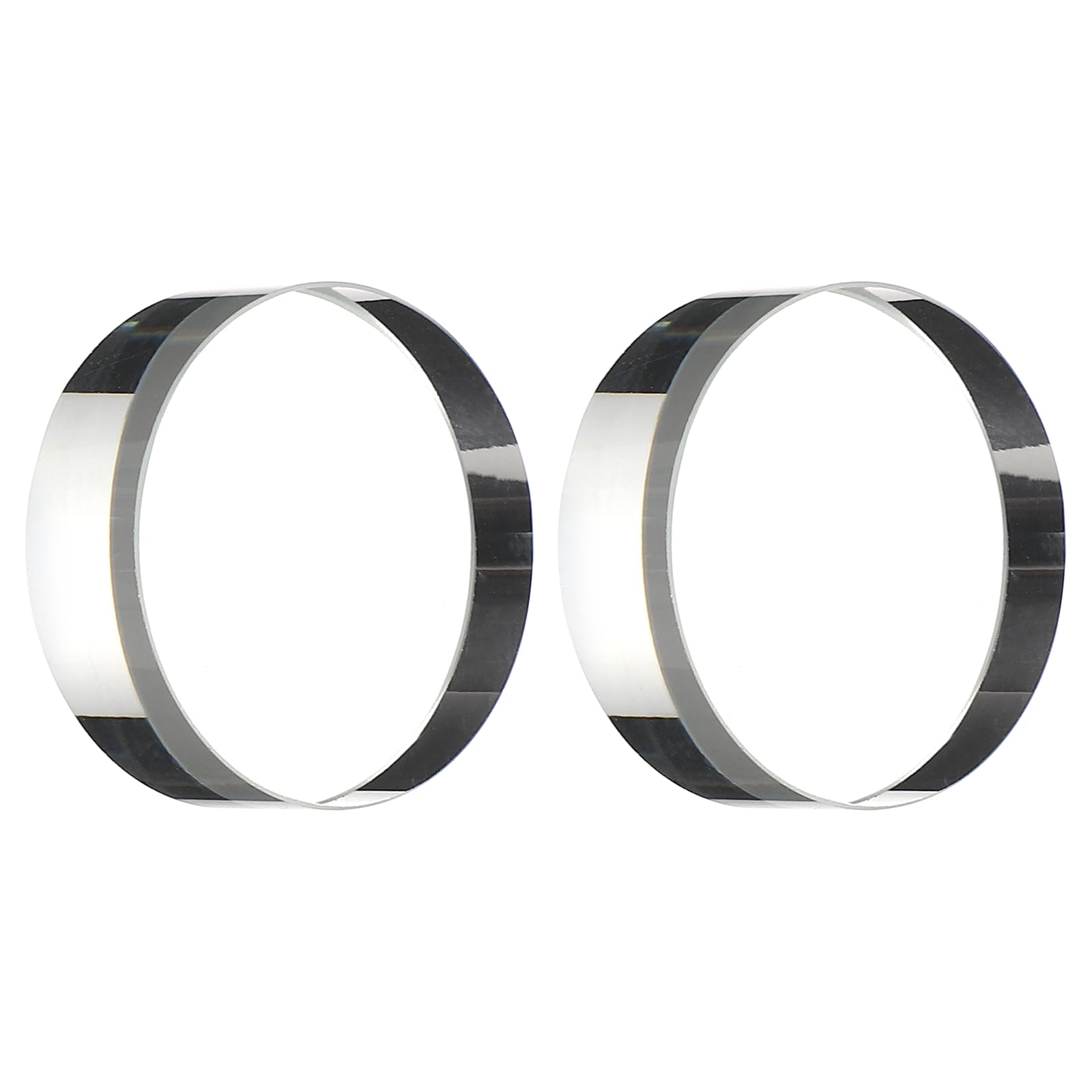 PATIKIL 2 Pcs Clear Glass Paperweight, 1.18 x 1.18 x 0.39 Inch Clear Paperweight Decorative for Home Decoration Reading Photography Daily Office Gifts, Clear(Round)