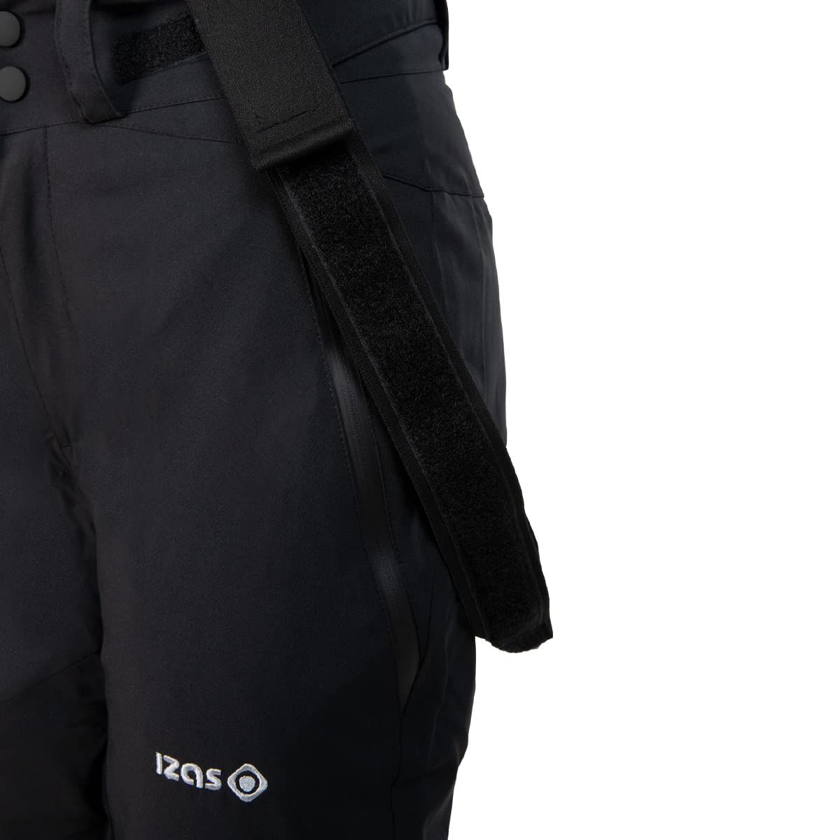 Izas Yoho Pantalones de Ski para Mujer con Zona Lumbar Elevada y Membrana Impermeable. Incluye Polaina Elástica, Tirantes Desmontables y Refuerzo en el Bajo. Cremallera Interior para Ventilación
