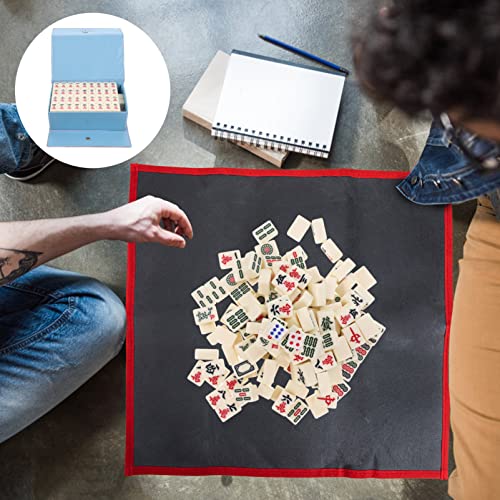 Mahjong portable avec tuiles légères en matériau synthétique et boîte de rangement extérieure