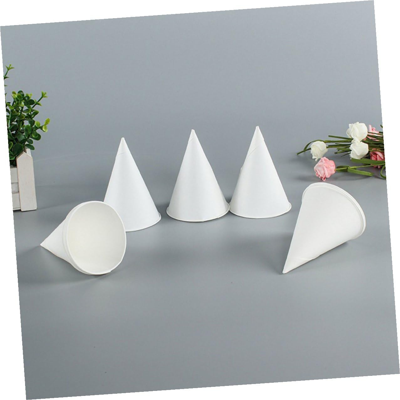 250pcs 3.7oz White Kraft Paper Cups Disposable Cold Beverage Cups Milk Coffee Drink for Party Travel and Daily Use