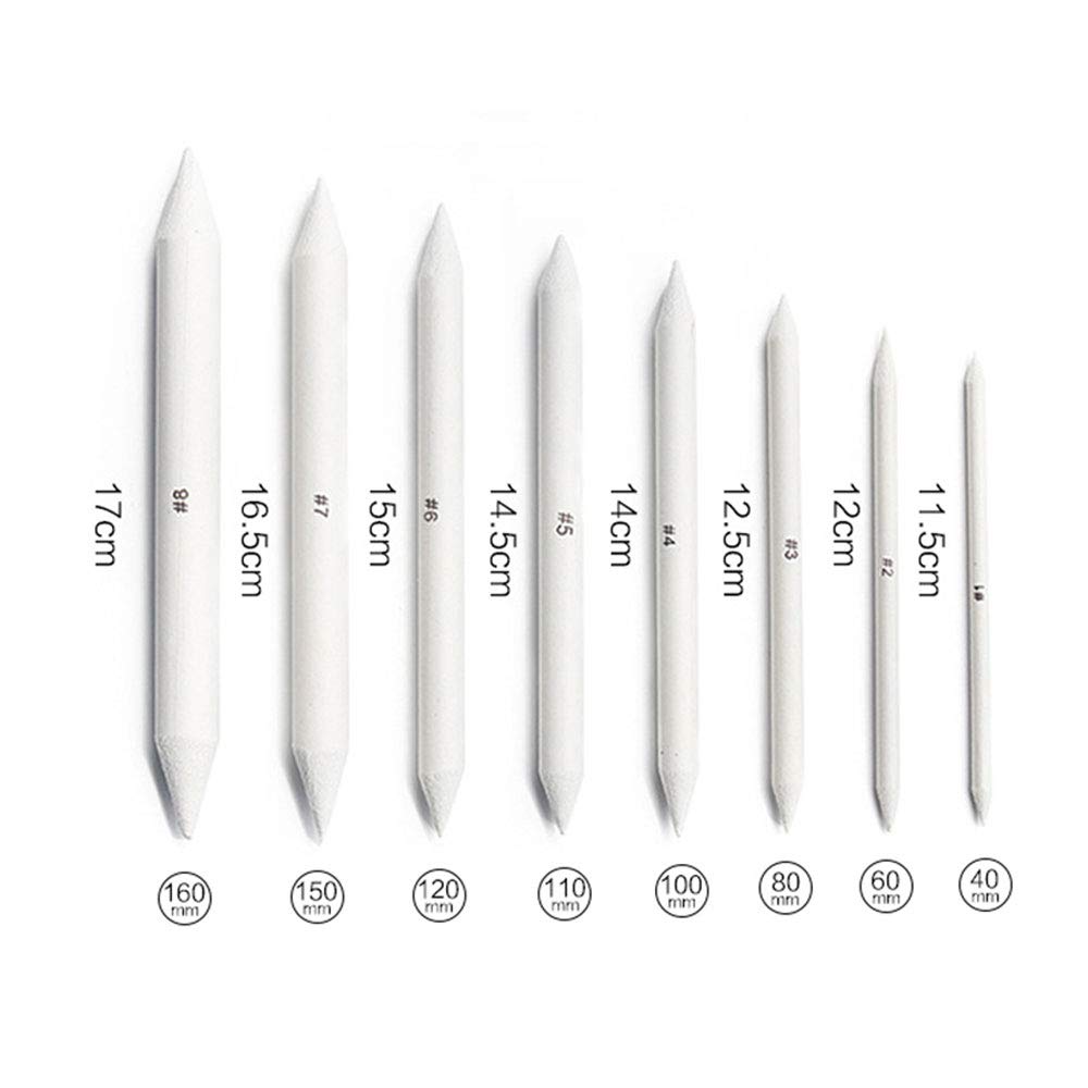 Kit Dessin LEEQ 8 Pièces - Estompes, Gomme MIE Et Pointeur | Accessoires Artiste Fusain Et Pastel