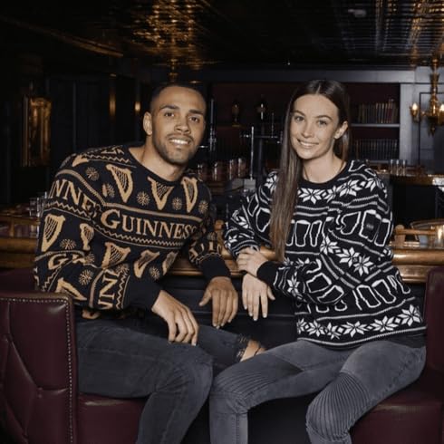 Guinness Sweater for Mens Pint Jumper Holliday Sweater Gift for Beer Lovers3