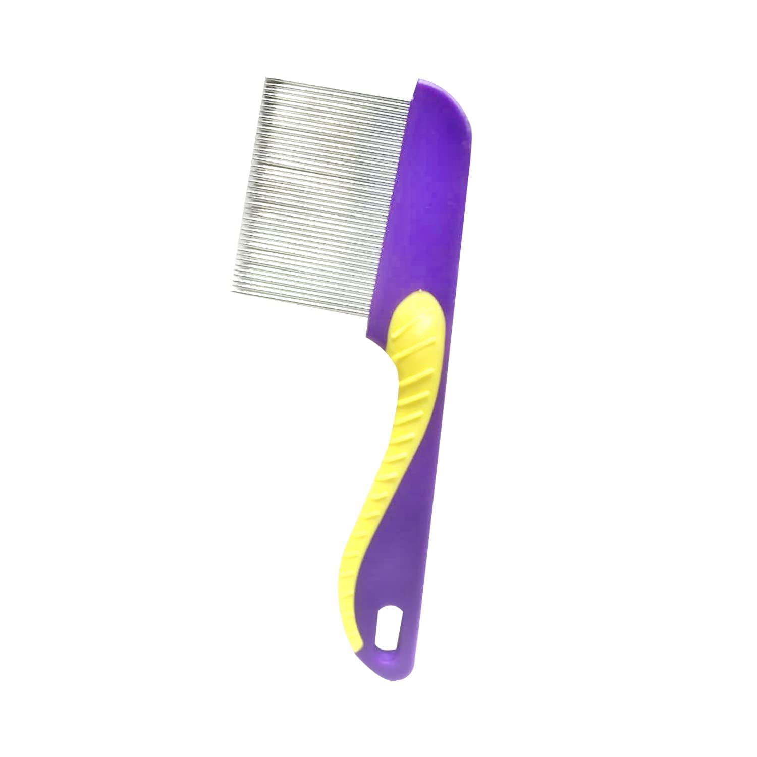 Pet Believe Flea Comb, 6 Inch, Stainless Steel Teeth, Rubber Handle, Pack of 2, Multi, For Small & Medium Dogs & Cats 1