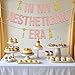 In My Aesthetician Era Banner,Congrats Aesthetician Graduation Birthday Retirement Party Supplies Gold Double Sided