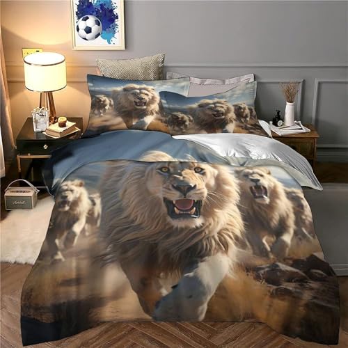 Parure Le Roi Lion microfibre 200x200cm fermeture éclair pratique