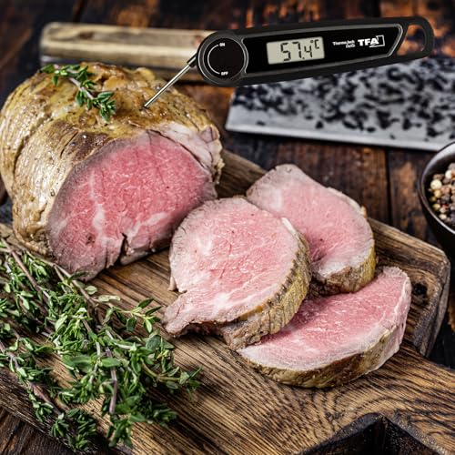 LCD-Display zeigt 55°C an - Detailansicht von TFA Dostmann Fleischthermometer Deal – Dealfoxx.de