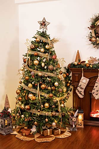 Valery-Madelyn-Christmas-Tree-Skirt-for-Tree-Decorations-48-Inch-Luxury-Sparking-Gold-Large-Xmas-Tree-Skirt-with-Starshaped-Sequins-Pattern-Ruffle-Trim-for-Merry-Christmas-Party-Christmas-Decor Valery Madelyn Christmas Tree Skirt for Tree Decorations 48 Inch Luxury Sparking Gold Large Xmas Tree Skirt with Starshaped Sequins Pattern Ruffle Trim for Merry Christmas Party Christmas Decor