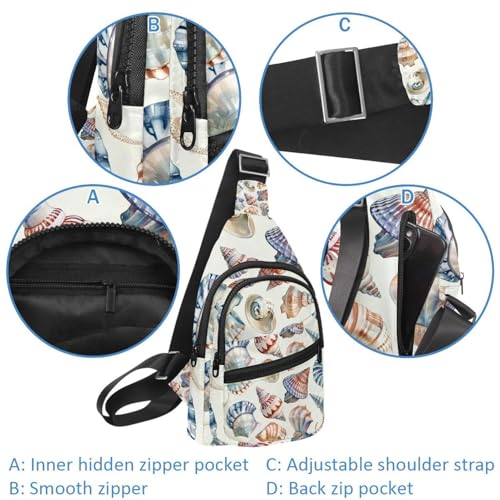 Mochila cruzada Fesh Sea Shell ajustable multicolor talla única 2