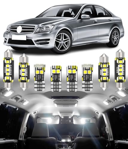 Luces LED Interior Mercedes Benz C-Class W204 S204 Wagon Estate y C204 Coupe Blanco 6000K