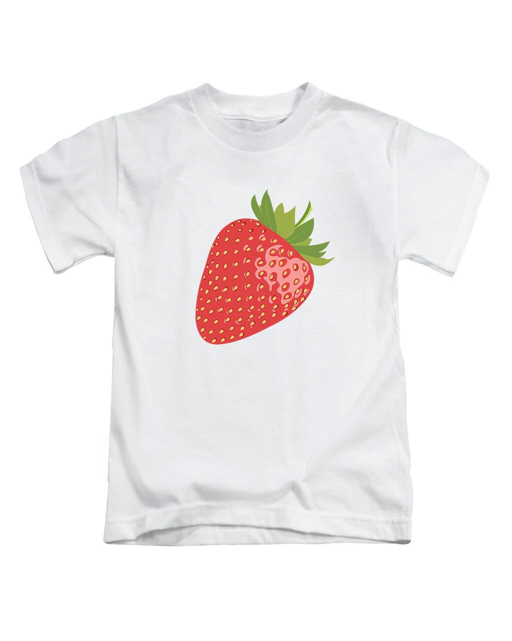 New Spirit Original Unisex White Cute Strawberry Graphic Tshirt Basic Tee Girly Fruit Tee T-Shirt Funny T Shirt Top