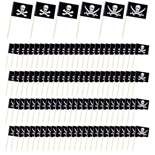 Duiniu 200 Banderas Piratas, Mini Banderas De Palillos De Dientes, Decoración De Pasteles De Moda, Aptas Para Cupcakes, Cócteles, Frutas. Duiniu 200 Banderas Piratas, Mini Banderas De Palillos De Dientes, Decoración De Pasteles De Moda, Aptas Para Cupcakes, Cócteles, Frutas.