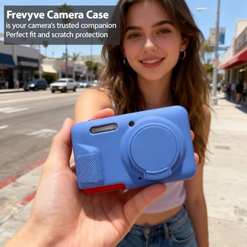 Funda de silicona para cámara Kodak PIXPRO FZ55, azul miniatura 4