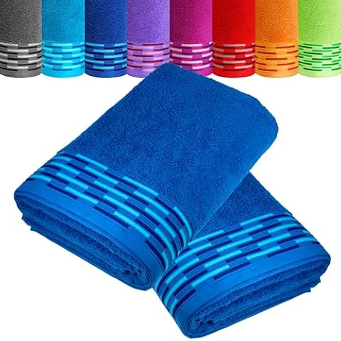 Serviettes de Bain Bleu Roi Lashuma Cover