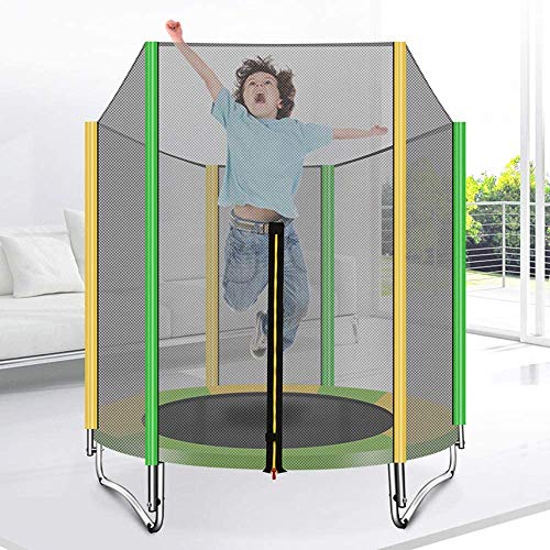 KANGLE-DERI Trampolín para niños, cama elástica de 5 pies con red de protección de seguridad, para interiores y exteriores, mini trampolines para niños, carga máxima de 200 kg