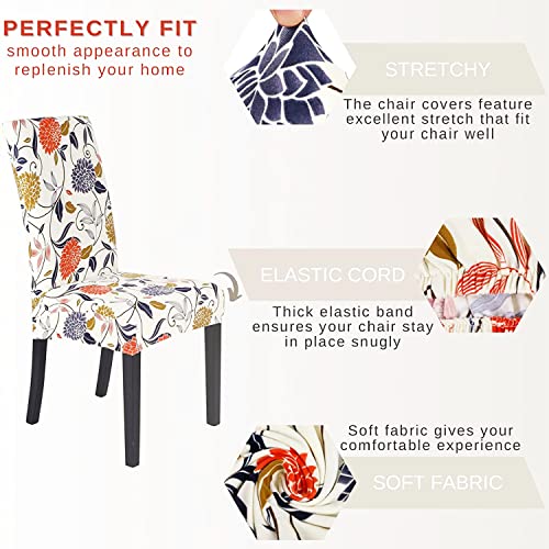 NDMMSO Dining Room Chair Covers Set of 4 Super Fit Stretch Removable Washable Dining Chair Protector Cover Seat Slipcover for Hotel Dining Room - Image 4