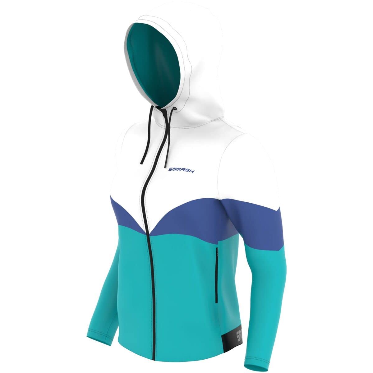 SMMASH Sweat à Felpa con Cappuccio Sportiva per Femme | Longue con poches Haut de Course à Manches | Sweat Allenamento Universale et Streetwear | Prodotto in Europa
