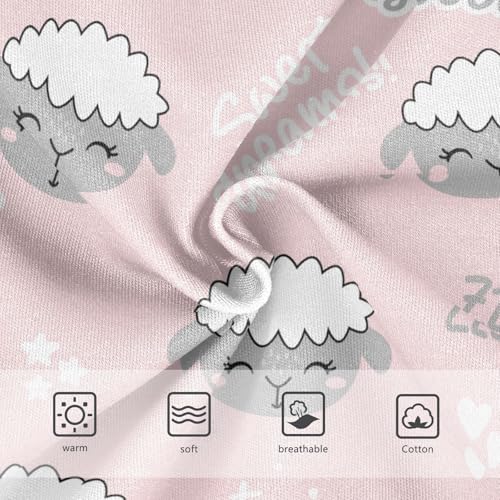Wusikd Little Lamb Sheep Girls' Underwear Cotton Pink Girls Briefs Soft Toddler Underwear 3T3