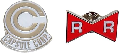 Great Eastern Entertainment Dragon Ball Z Capsule Corp & Red Ribbon Army Pin Set