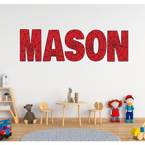 Personalized Spider Name Wall Decal Cover