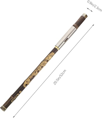 Miniatura 5 de SHOWERORO Cruz Blow Bau Instrumento de viento tradicional Bambú Bawu Silbato Flauta Shakuhachi Bawu Flauta de bambú Clarinete Nacional Bawu Flauta